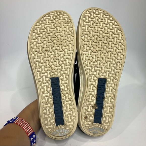 Birkenstock Arran sneakers shimmery black comfort shoes women’s size 38 / 7 - Picture 6 of 11